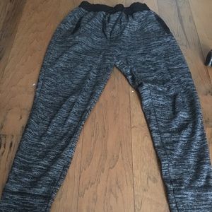 Gray/Black Melange Sweatpants w/ Pockets